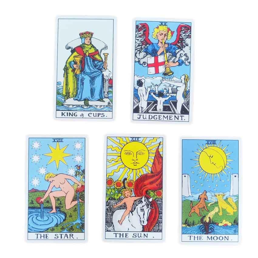 12x7 cm Jocuri manuale de cărți din hârtie clasică de tarot cu 78 de cărți