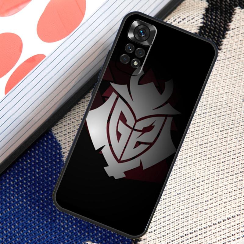 G2 ESports Case For Xiaomi Redmi Note 10 11 Pro 8 9 12 Pro 11S 10S 9S Redmi 9 10 12C 9C 10C Back Cover
