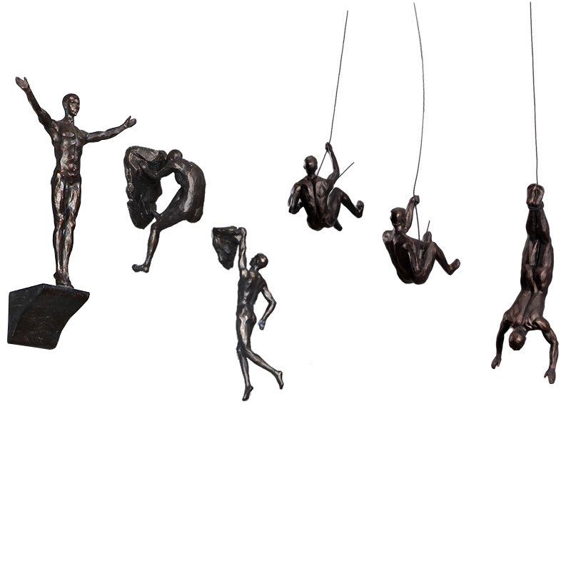 Retro Industrial Rock Climbing Wall Art for Living Room