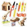 Kit Giocattolo Fai-da-te in Cartone con Viti, Taglierino e Cassetta degli Attrezzi per Bambini Piccoli, Giocattoli Educativi, Giocattoli Interattivi Genitore-Figlio, Regali per Bambini