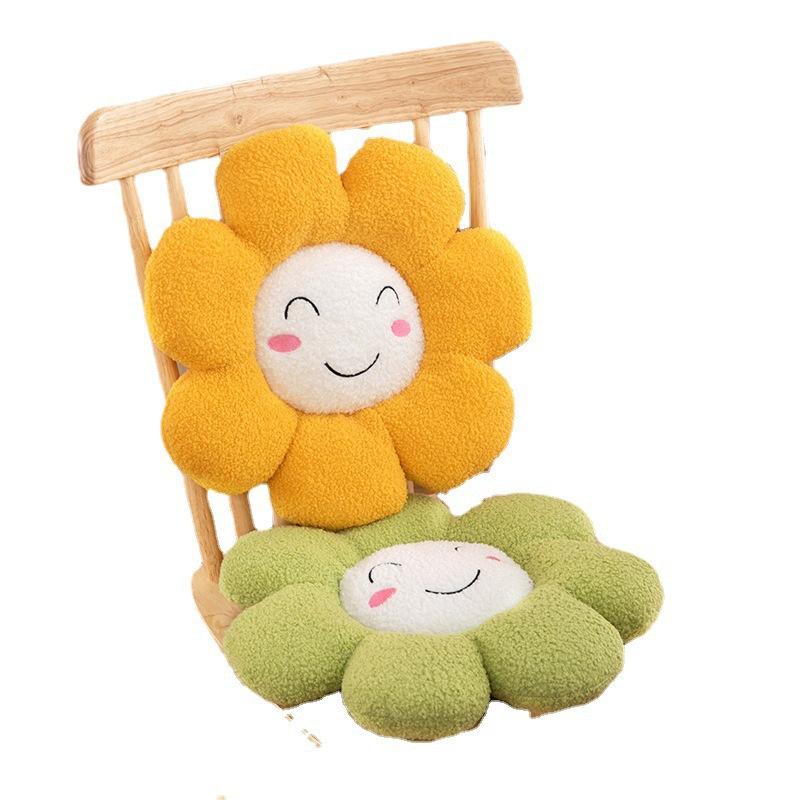 Smiley Face Expression Květinový polštář Plyšová hračka Slunečnicový Polštářek Měkká pohovka Polštářek Polštář na nap