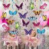 48 Stück Schmetterling Hängende Wirbel Dekorationen Helle Schmetterling Hängende Spiralen für Geburtstags- und Babyparty Dekoration