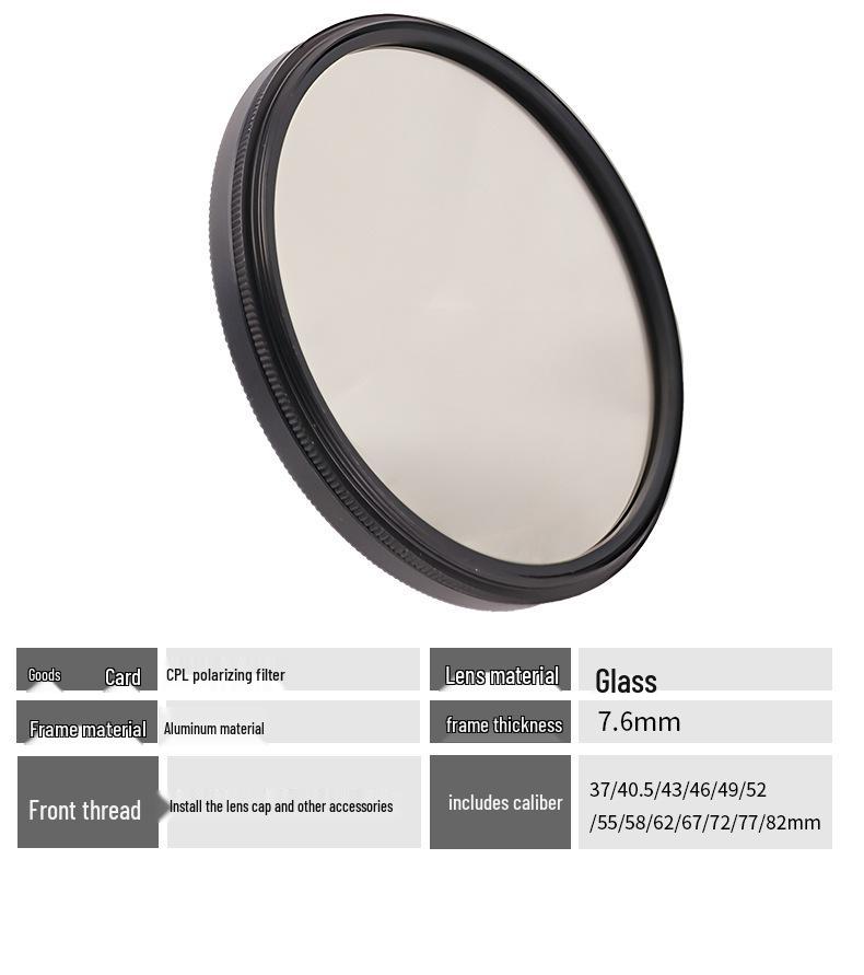 Super Clear CPL ND Polarizing Filter for Reducing Water Surface Reflections in Photography