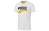 Men's PUMA Club Graphic T-Shirts Unisex White Crew Neck Moderate Straight Fit