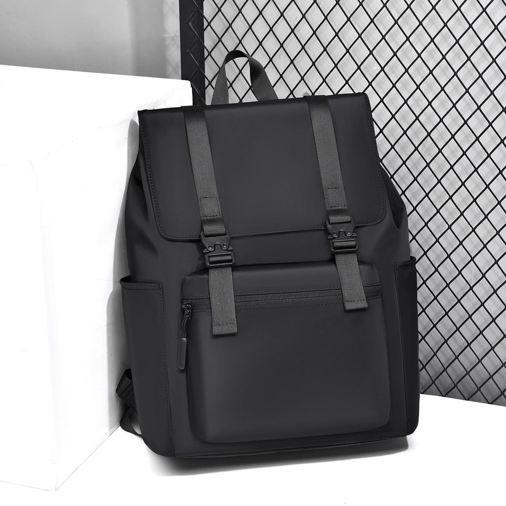 Schoolbag Solid Color Simple Fashion Backpack Large Capacity Trend Laptop Backpack Premium Student Casual School Bag