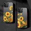 Case for iPhone 17 Pro Max 11 14 16 Plus 15 7 8 SE XS XR 13 Mini 12 Air Funda Back Phone Cover Flower Sunflower