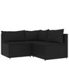 Vidaxl 4-Piece Lounge Set With Cushions, Poly Rattan
