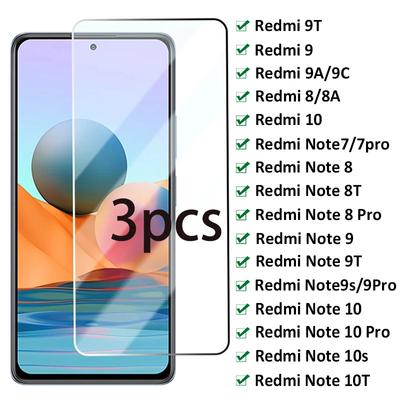 3 szt. Szkło hartowane do Redmi Note 9 Pro 9S 9T uwaga 8 8T 7 10 Pro ochraniacz ekranu do Redmi 9T 9A 9C 10 8 8A szkło do telefonu