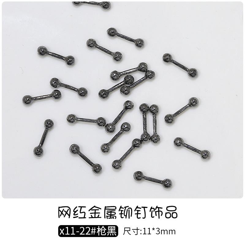 10Pcs Metal Nail Studs 3D Alloy Nail Charms  Silver Mixed Shapes Nail Art Decorations DIY Manicure Accessories