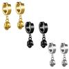 WKOUD Punk Black Multiple Styles Stainless/Titanium Steel Stud Cross Earrings Men Women Gothic Street Pop Hip Hop Ear Jewelry