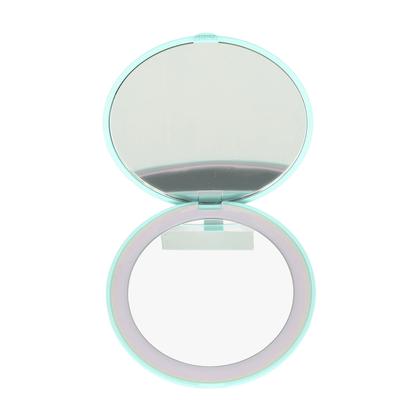 3.5 Inch LED Mirror 1X 10X Magnification Double Sided Makeup Mirror for Home Travel Built In Battery Green
