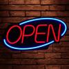 60x30cm Wall Sign "Open" Wall-Mounted Bar Light Sign, Modern Neon Sign,30W Adjustable Brightness 10-100%, Dimmable LED Open Sign