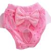 Pink Tone Pet Sanitary Pant Bow Decor Pet Short Pant Dog Physiological Pant  Dog Estrus Care