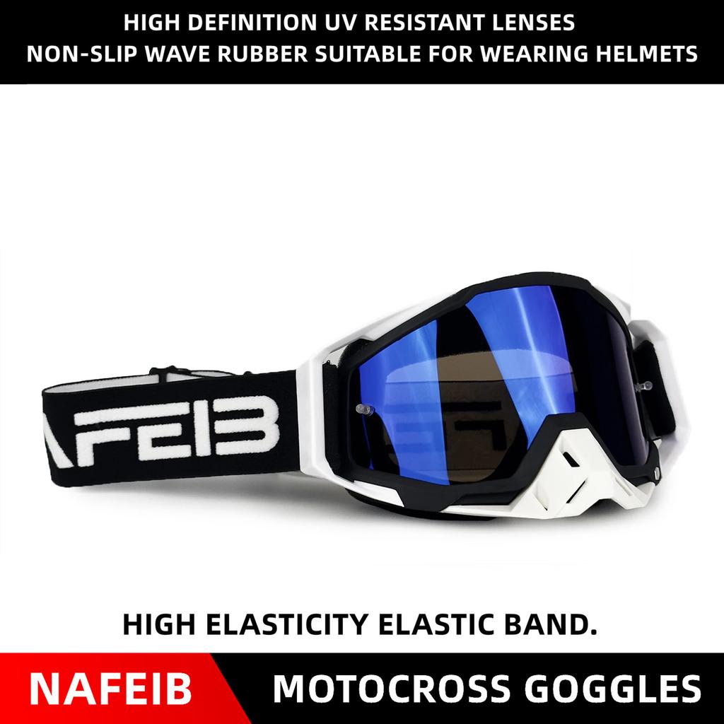 NAFEIB Motorcycle Goggles for Outdoor Sports, Off-road, Windproof, for Men and Women Riding Motorcycles