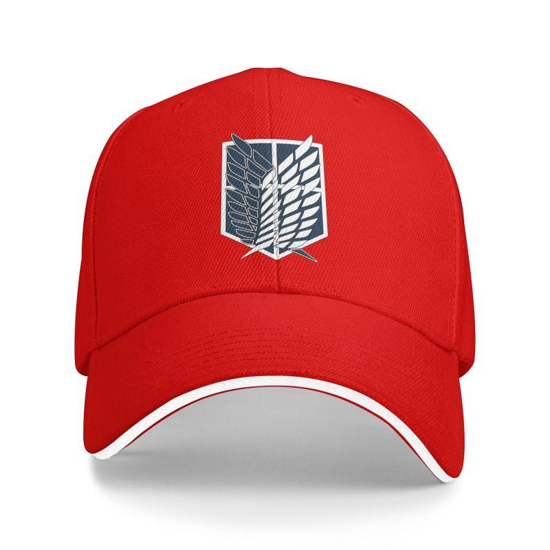 Attack On Titan Print Sandwich Baseball Caps Wings of Freedom Mikasa Snapback Hats Daily Bucket Cap Unisex Adjustable Hat