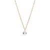 S925 Sterling Silver Plated 14K Gold Water Drop Zircon Pendant Necklace for Women Simple Temperament Exquisite Collarbone Chain