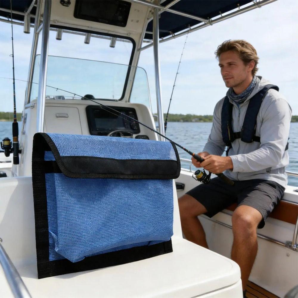 Fashion Self-adhesive Boat Storage Bag Net Bag Organizer Self-adhesive Organizer Loop Marine Storage Net Bag Household