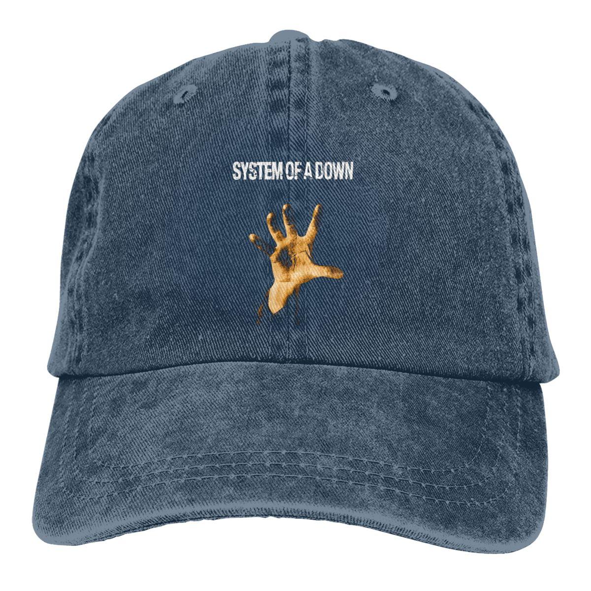 Kiki Cap System Of A Down Accessoires Unisex Dames Baseballpetten Heavy Metal Band Soad Distressed Denim Gewassen Pet Vintage One Size
