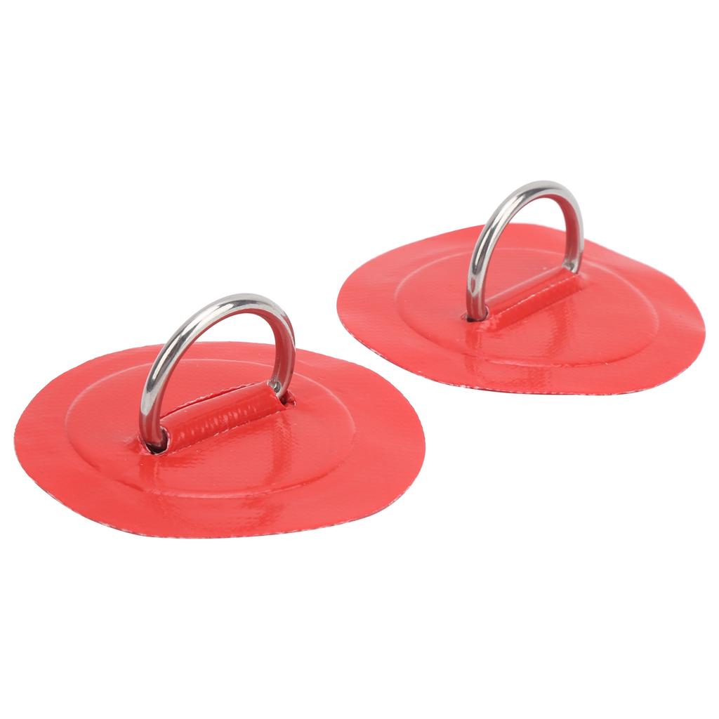 2pcs Inflatable Boat Kayak D  Pad Patch PVC Marine Stainless Steel Fixed Buckle(Black )