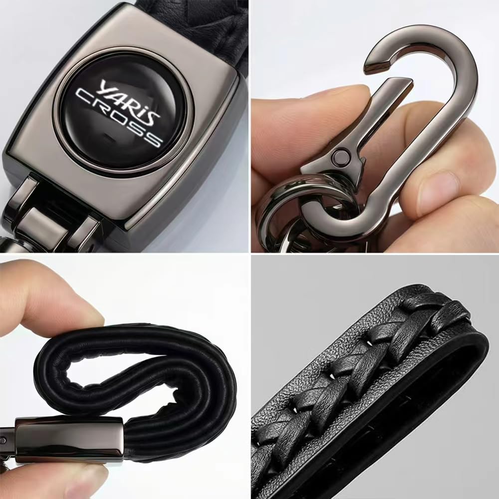 WENERYI Delica Mini Auto Passt für Alle Mitsubishi Delica Mini 30 Serie Schlüssel Schlüssel Schlüssel Fahrzeug Echter Karabiner Bequem zum Stilvollen Auto Schwarzer Schlüsselanhänger,