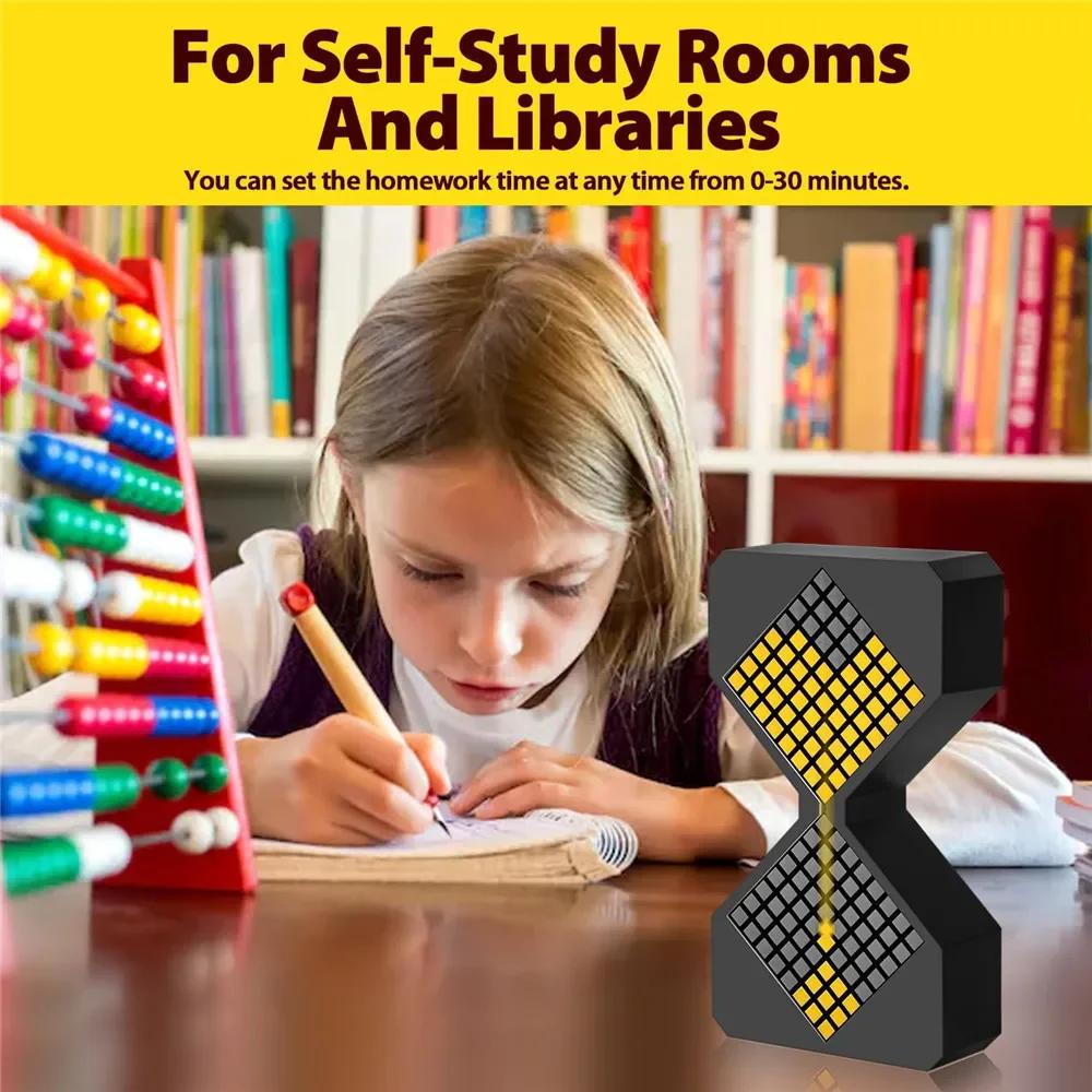 1-30 Min LED Elektronisk Timglas Lysande Timglas Gravitationsinduktionstimer Sandklocka Cyberstil Heminredning Dekompressionsleksaker