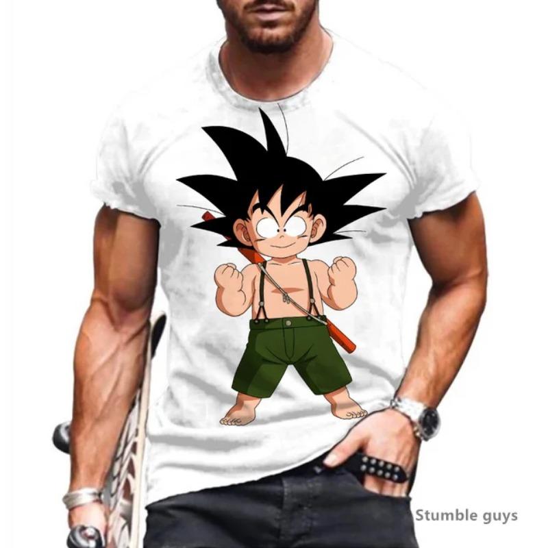 2026 Summer Men's Short Sleeve Fitness Tee Dragon Ball Goku Kakarot Vegeta Tshirt Super Saiyan