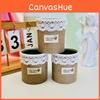 Tube Linen Straight With Label Flocking Flowerpot Gardening Flower Plante Tool