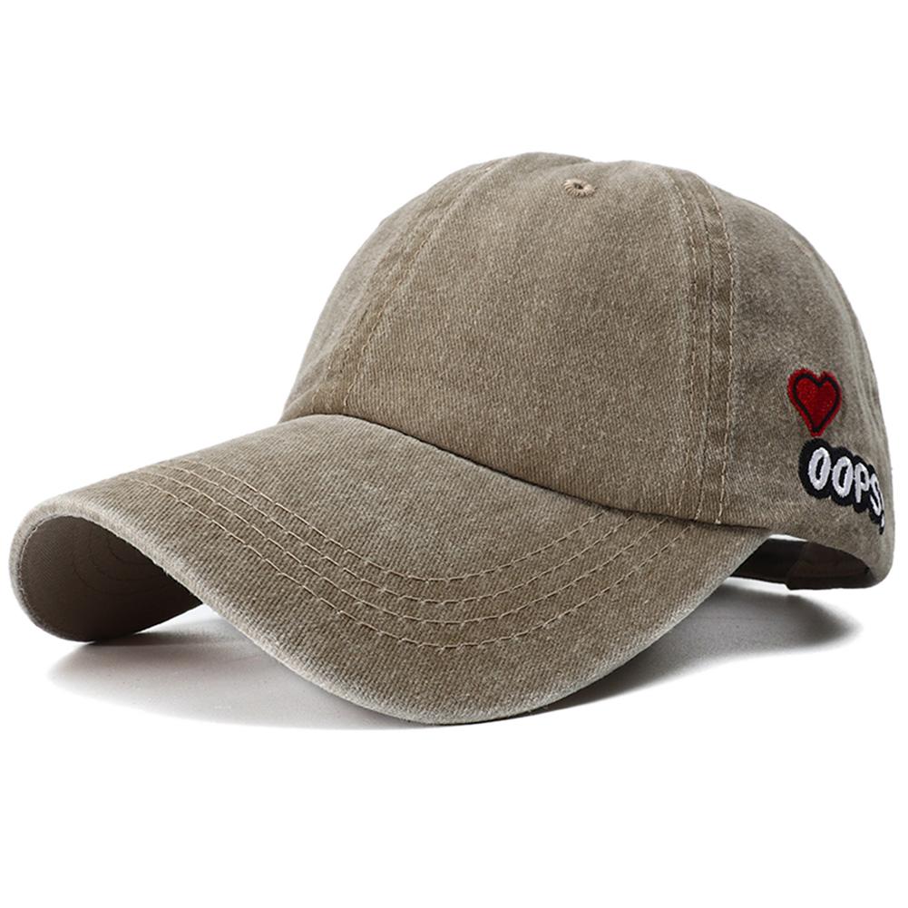 

New Designer Heart Embroidery Distressed Baseball Cap Curved Brim Snapback Hat Adjustable Outdoor Sun Hats For Women Men Gorras Adjustable