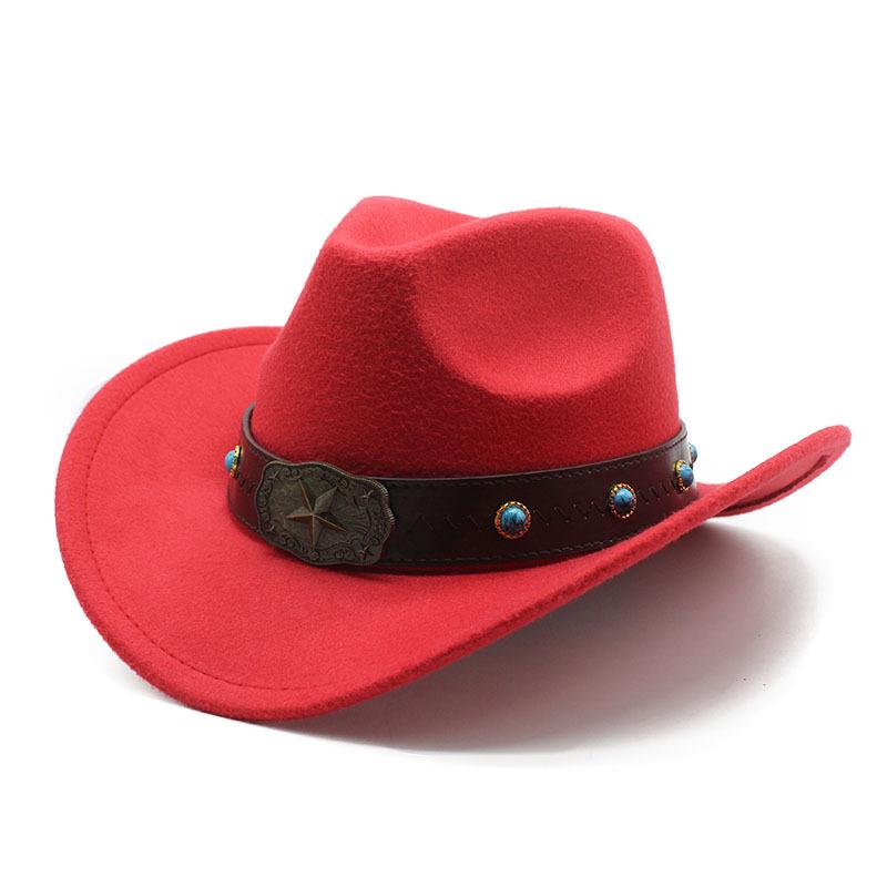 Minority Woolen Hat Men And Women Couple Hat Woolen Western Cowboy Top Hat