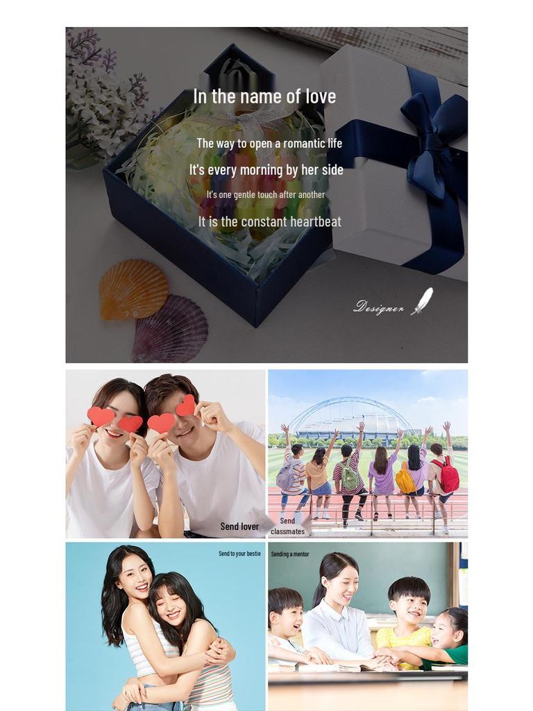 Pentagon Folded Star Tube - Lucky Star Straw Material Wishing Bottle Gift for Students