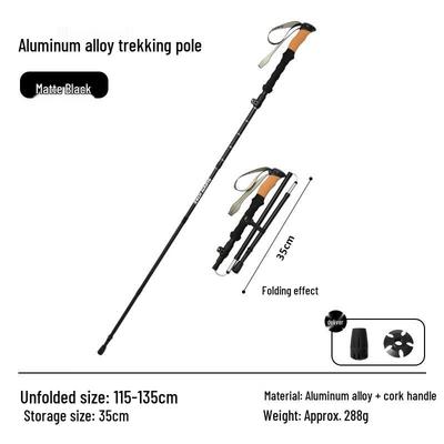 Nu Feng Outdoor Folding Trekking Pole with Cork Handle