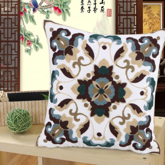 Cotton Embroidery Sofa Cushion Cover Cartoon Pillow Bed Bedside Pillow