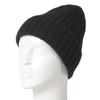 Knit Hat Wool Made in Japan Whole Garment Cold Protection Beanie [Branze] Men's 100% (Free Size, Black)