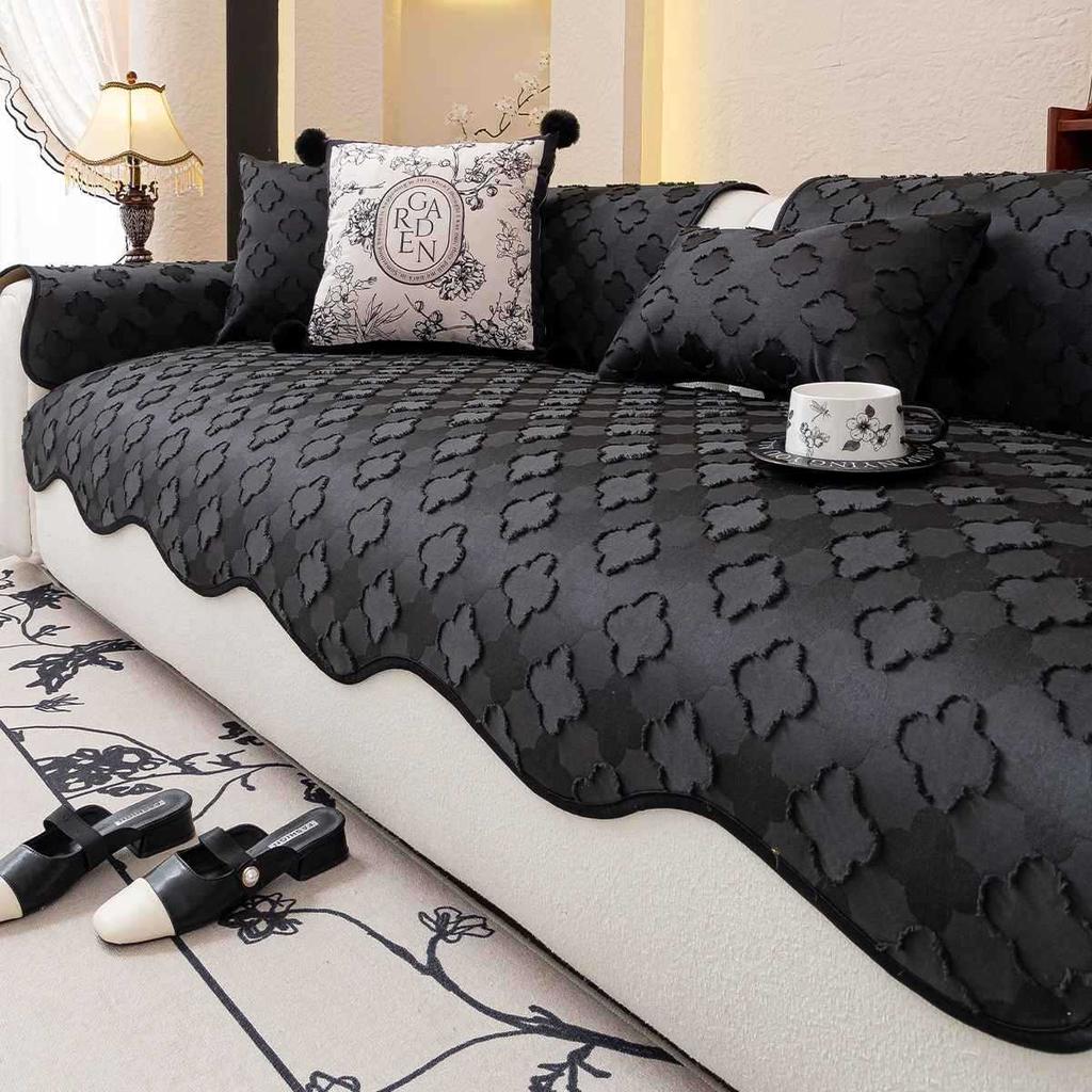Cream wind special-shaped sofa cushion universal in all seasons 2025 new straight sofa seat cushion non-slip white sofa cover