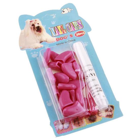 20Pcs Pet Cats Kitten Anti-scratch Grooming Nail Paws Claw Cap Cover Protector