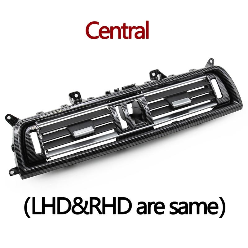 Carbon Fiber LHD RHD Front Rear Chromed AC Vent Grille Cover Panel For BMW 5 Series F10 F11 520 525 528 530 535