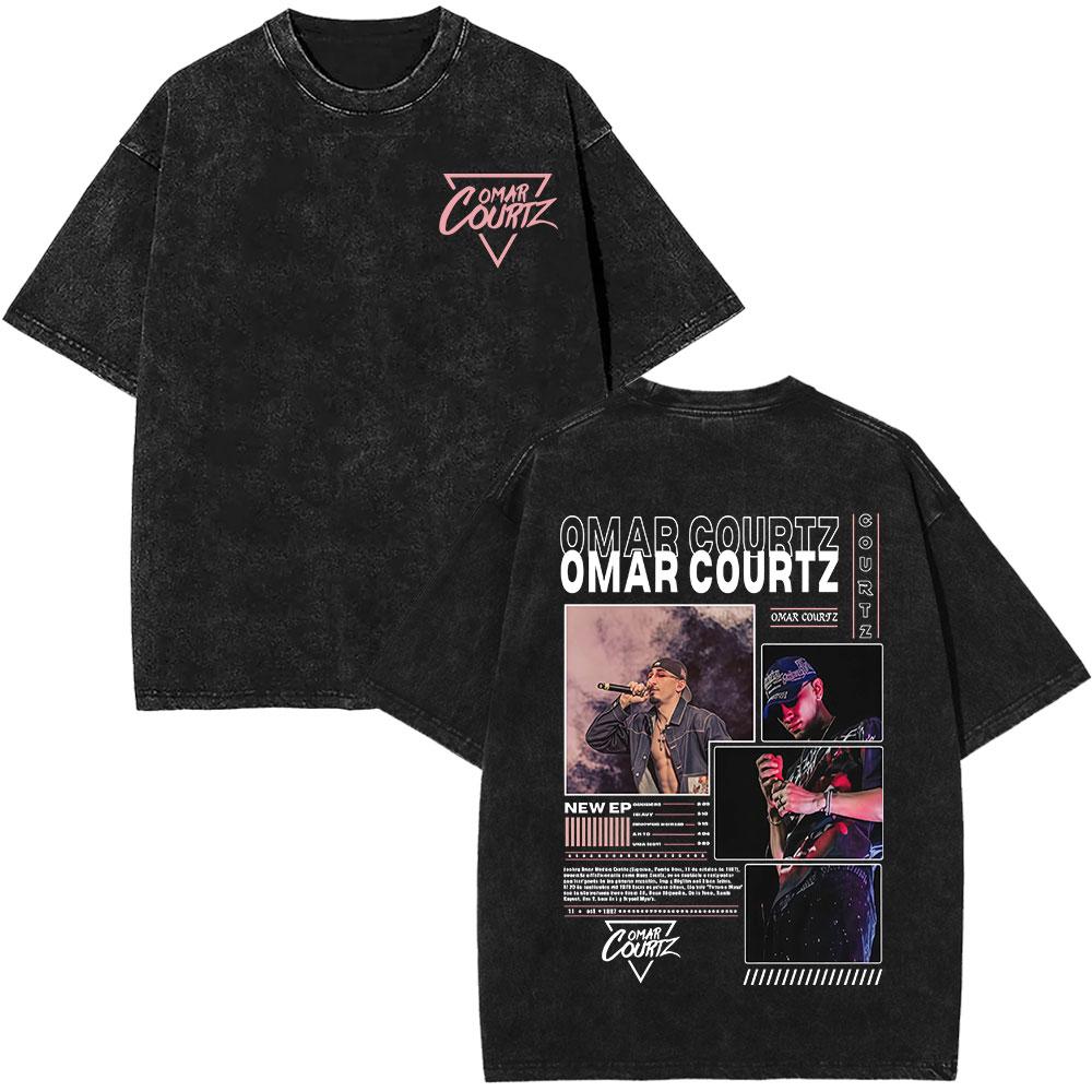 Omar Courtz Primera Musa Tour 2025 Harajuku T Shirt Men Women Hip Hop T-shirt Summer Washed Casual Cotton Short Sleeve T-shirts