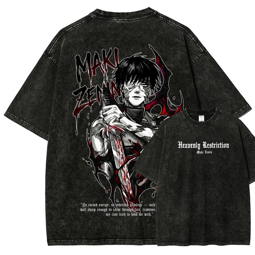 

Jujutsu Kaisen Anime Lover Washed T-shirt Year round clothing high quality personality Clothes Plus Size Unisex New Model Couples tee XXXL