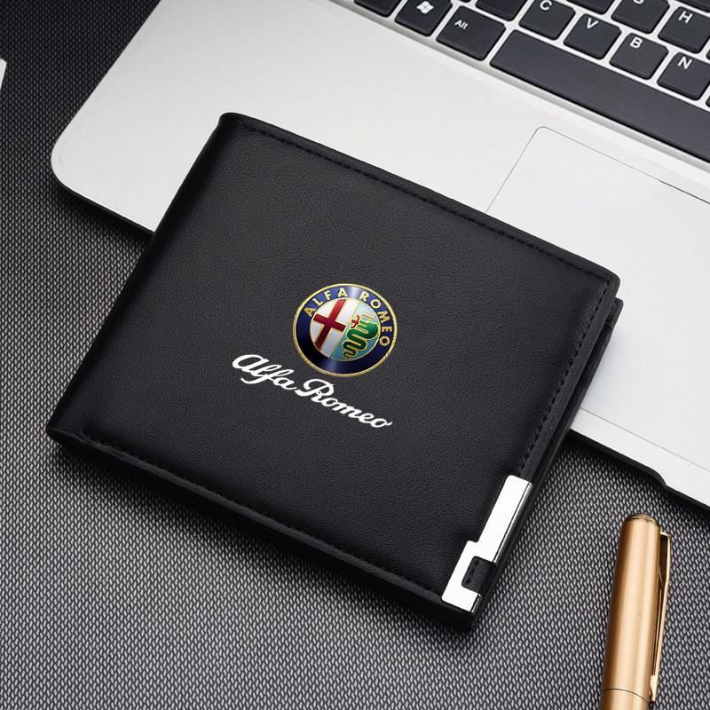 Heren Autoportemonnee Opbergportemonnee Met Kaarthouder Rijbewijs Voor Alfa Romeo GT Stelvio F1 Brera Volante Tonale Gloria Disco Accessoires DX0