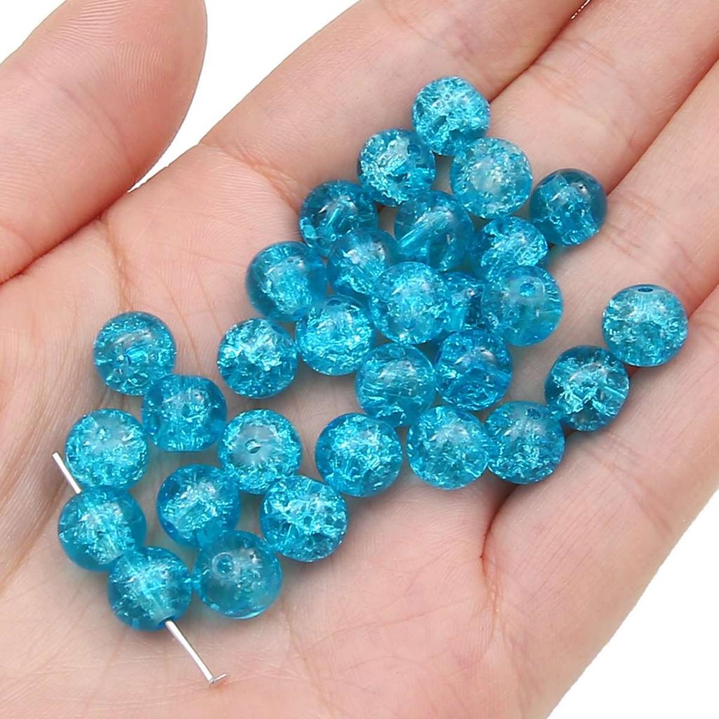 8-14mm Whtie and Random Mixed Crackle Acrylic Beads Spacer Ball Beads for DIY Bracelet Fashion