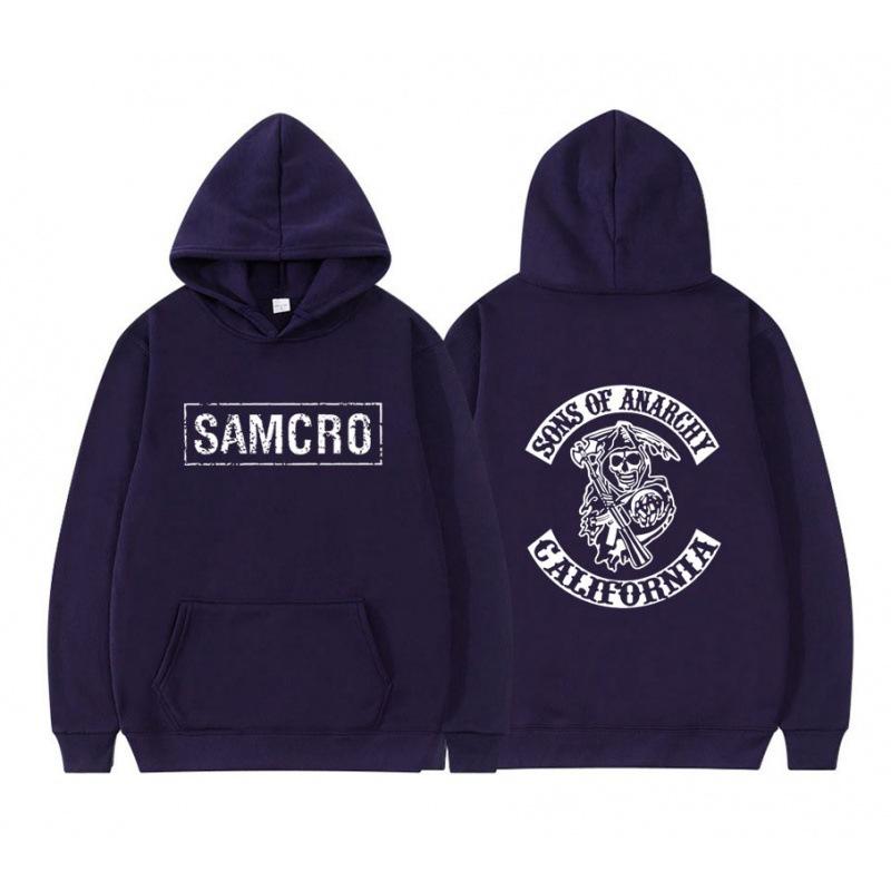 2025 Sons of Anarchy SAMCRO Doppelseitig Drucken Streetwear Männe