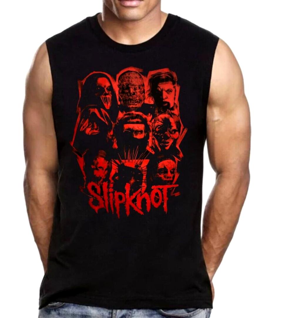 SLIPKNOT FR BAND BLACK MUSCLE SHIRT S