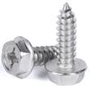 304 Stainless Steel Hex Flange Self-Tapping Screw with Washer (M3/M4/M5)