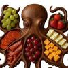Wooden Serving Tray Large Octopus Shape Bread Fruit Platter Charcuterie Board Cheese Platter Food Dish for Kitchen