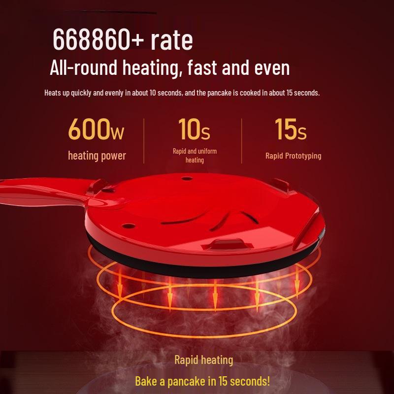 Electric Crepe & Pancake Maker: Spring Roll, Layered Pancake, Breakfast & BBQ Griddle.