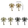 2Pcs Vintage Iron Bowknot Hook Metal Decorative Wall Hook Rustproof Bathroom Hanger for Towel Coat Key Organizer