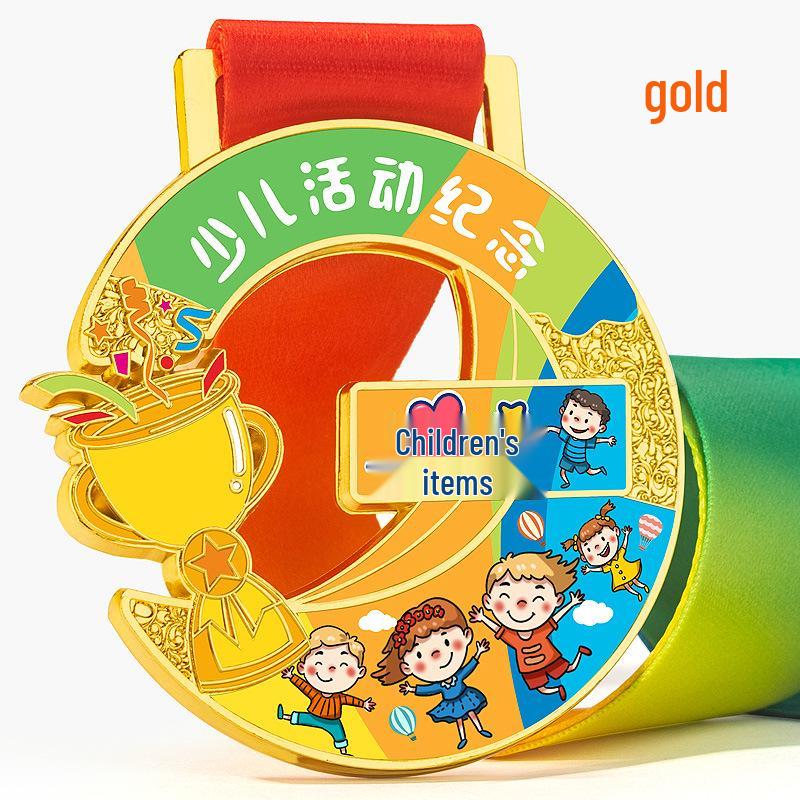 Custom Gold Medals for Children s Sports Day and School Events золотой