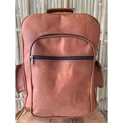 Vintage Goat Leather Backpack Messenger Real Satchel  Laptop Bag