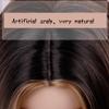 Brown Long Curly Hair Women Daily Heat Resistant Wig