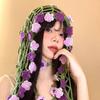 Hip Scarf Crochet Triangle Scarf Crochet Knit Bandana New Flower Headscarf  Hair Decor